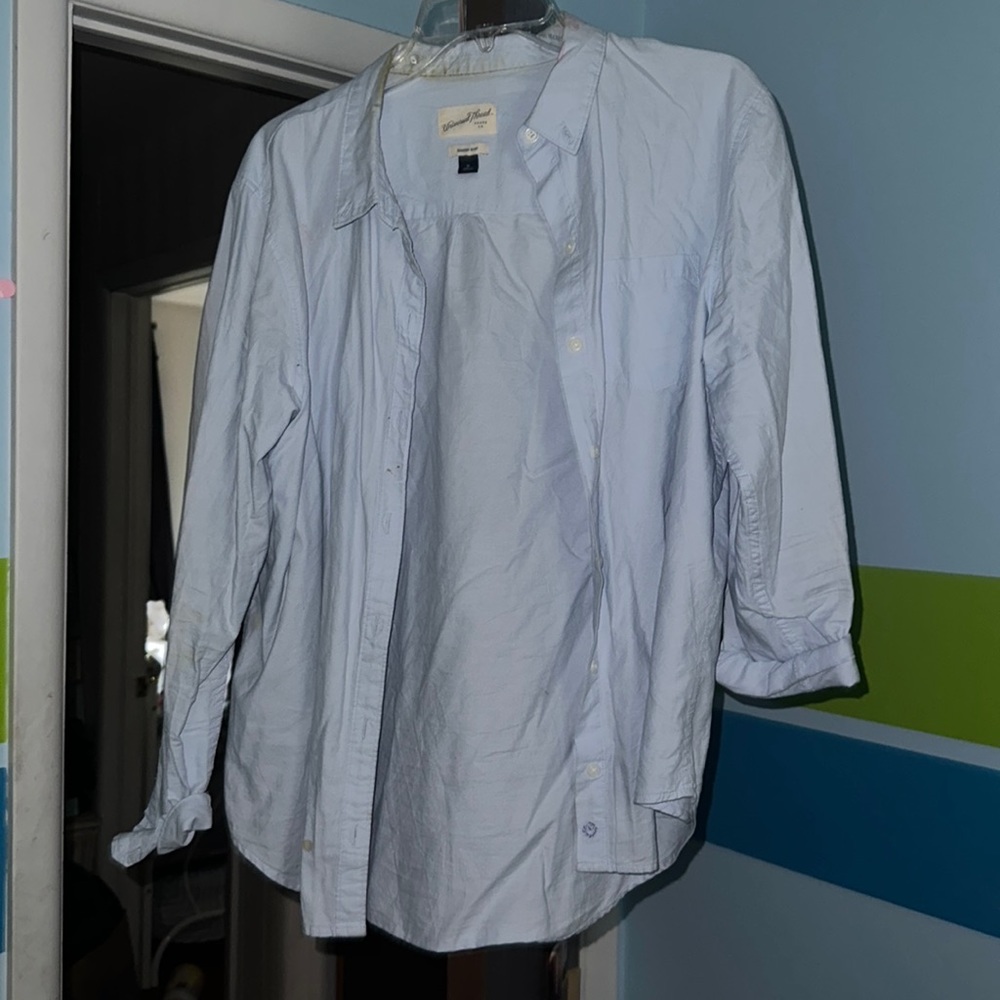 Light blue button up from universal thread size XL